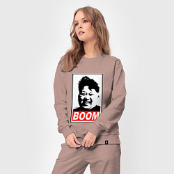 Костюм хлопковый женский BOOM: Kim Chen Eun, цвет: пыльно-розовый — фото 2