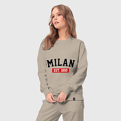 Костюм хлопковый женский FC Milan Est. 1899, цвет: миндальный — фото 2