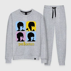 Костюм хлопковый женский The Beatles: pop-art, цвет: меланж