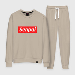 Костюм хлопковый женский Senpai Supreme, цвет: миндальный