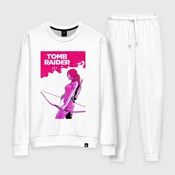 Костюм хлопковый женский Tomb Raider: Pink Style, цвет: белый