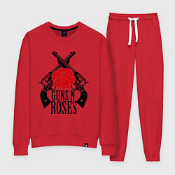 Костюм хлопковый женский Guns n Roses: guns, цвет: красный
