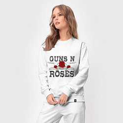 Костюм хлопковый женский Guns n Roses: rock'n'roll, цвет: белый — фото 2