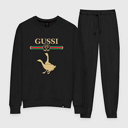 Костюм хлопковый женский GUSSI Fashion, цвет: черный