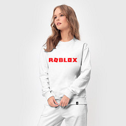 Костюм хлопковый женский Roblox Logo, цвет: белый — фото 2