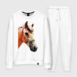 Костюм хлопковый женский Лошадь, цвет: белый
