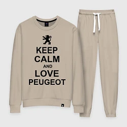 Костюм хлопковый женский Keep Calm & Love Peugeot, цвет: миндальный