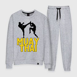 Костюм хлопковый женский Muay Thai, цвет: меланж