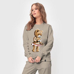 Костюм хлопковый женский Nasty Bear, цвет: миндальный — фото 2