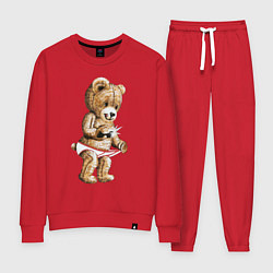 Костюм хлопковый женский Nasty Bear, цвет: красный