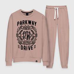 Костюм хлопковый женский Parkway Drive: Australia, цвет: пыльно-розовый