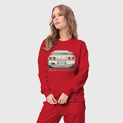 Костюм хлопковый женский Nissan Skyline R32, цвет: красный — фото 2