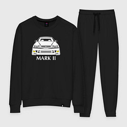 Костюм хлопковый женский Toyota Mark2 JZX100, цвет: черный