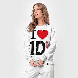 Костюм хлопковый женский I love 1D, цвет: белый — фото 2