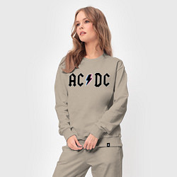 Костюм хлопковый женский AC/DC, цвет: миндальный — фото 2