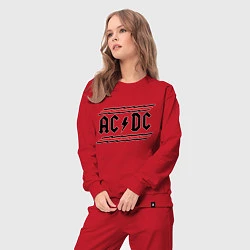 Костюм хлопковый женский AC/DC Voltage, цвет: красный — фото 2