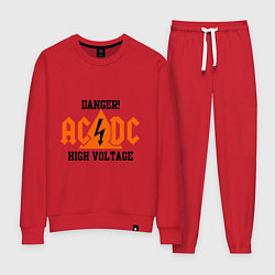 Костюм хлопковый женский AC/DC: High Voltage, цвет: красный