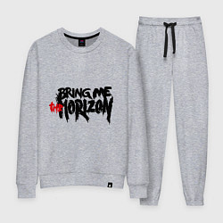 Костюм хлопковый женский Bring me the horizon, цвет: меланж