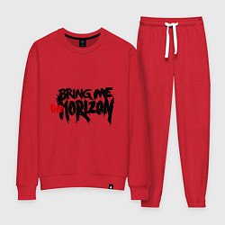 Костюм хлопковый женский Bring me the horizon, цвет: красный