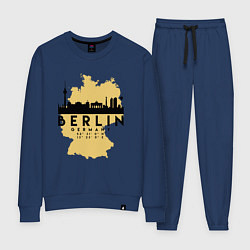 Костюм хлопковый женский Берлин - Германия, цвет: тёмно-синий