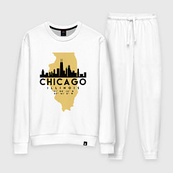 Костюм хлопковый женский Чикаго - США, цвет: белый