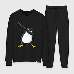 Костюм хлопковый женский DAB Pinguin, цвет: черный