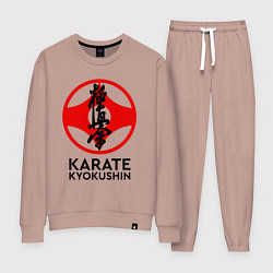 Костюм хлопковый женский Karate Kyokushin, цвет: пыльно-розовый