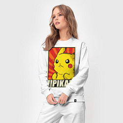 Костюм хлопковый женский Pikachu: Pika Pika, цвет: белый — фото 2
