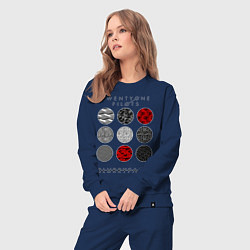 Костюм хлопковый женский TOP: Blurryface, цвет: тёмно-синий — фото 2