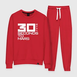 Костюм хлопковый женский 30 SECONDS TO MARS, цвет: красный