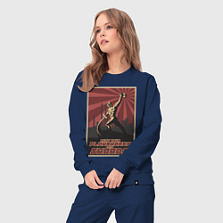 Костюм хлопковый женский Revolution плакат СССР, цвет: тёмно-синий — фото 2