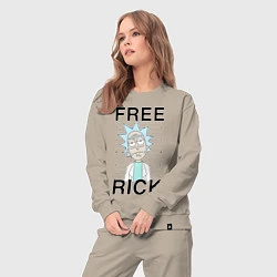 Костюм хлопковый женский Free Rick, цвет: миндальный — фото 2