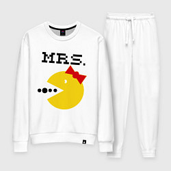 Костюм хлопковый женский Mrs. Pac-Man, цвет: белый