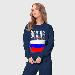 Костюм хлопковый женский Бокс Россия, цвет: тёмно-синий — фото 2