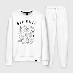 Костюм хлопковый женский Siberia, цвет: белый