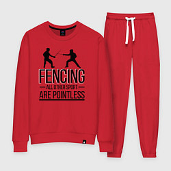 Костюм хлопковый женский Fencing, цвет: красный