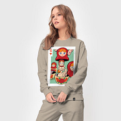 Костюм хлопковый женский Матрешка, цвет: миндальный — фото 2