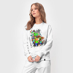 Костюм хлопковый женский Minecraft, цвет: белый — фото 2