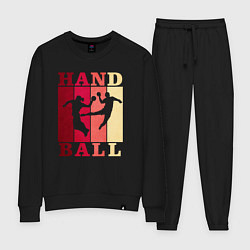 Костюм хлопковый женский Handball, цвет: черный