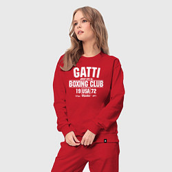 Костюм хлопковый женский Gatti Boxing Club, цвет: красный — фото 2
