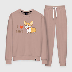 Женский костюм I LOVE CORGI