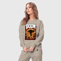 Костюм хлопковый женский DOOM BOOM, цвет: миндальный — фото 2