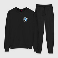 Костюм хлопковый женский BMW LOGO 2020, цвет: черный