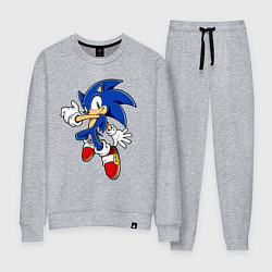 Костюм хлопковый женский Sonic, цвет: меланж