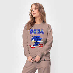Костюм хлопковый женский SEGA, цвет: пыльно-розовый — фото 2