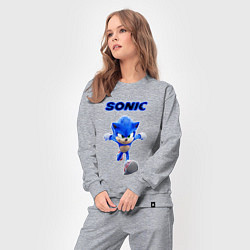 Костюм хлопковый женский SONIC, цвет: меланж — фото 2