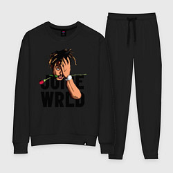 Костюм хлопковый женский Juice WRLD, цвет: черный