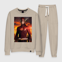 Костюм хлопковый женский The Flash, цвет: миндальный