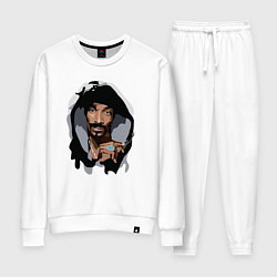Костюм хлопковый женский Snoop Dogg, цвет: белый