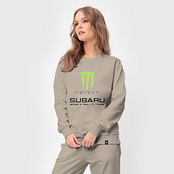 Костюм хлопковый женский MONSTER ENERGY Z, цвет: миндальный — фото 2